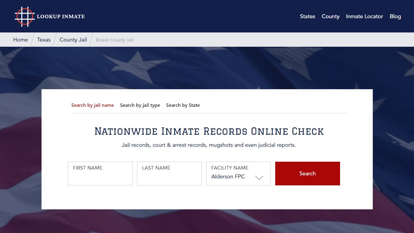 Bowie County Jail in Texas - Lookup Inmate